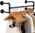 industrial pipe clothing rack, 32.6 inch wall mounted, main product view
