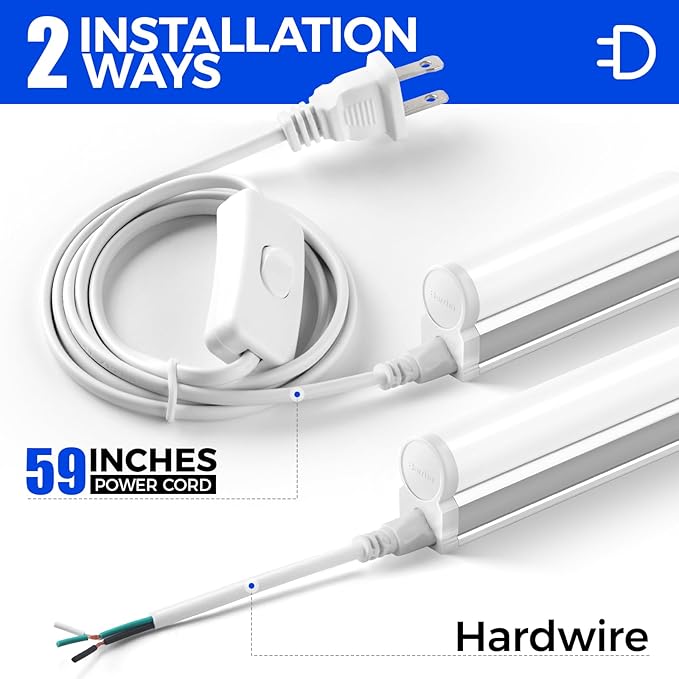 Barrina (6 Pack LED T5 Integrated Single Fixture, 6500K Super Bright White - Image 5