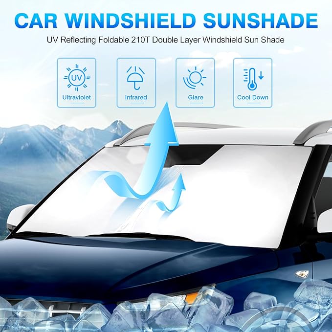 KUST Windshield Sun Shade for 2020-2024 2025 Hyundai Venue Accessories Custom - Image 2