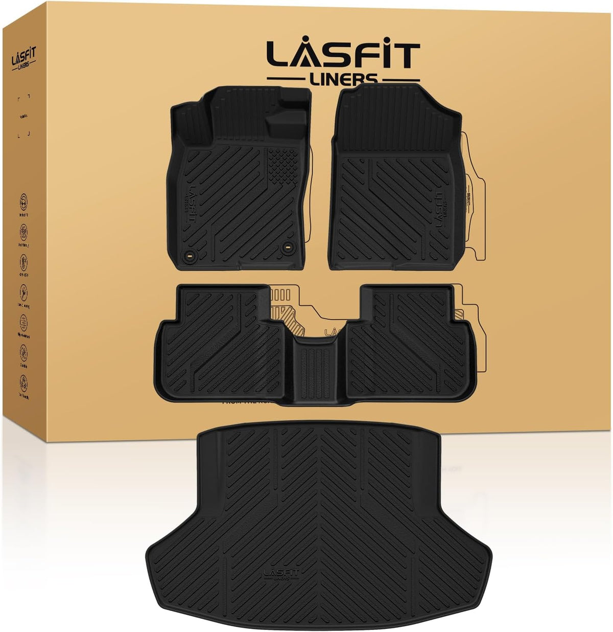 LASFIT Floor Mats & Trunk Mat for 11th Gen Honda Civic 2026 2025 2024 2023 2022