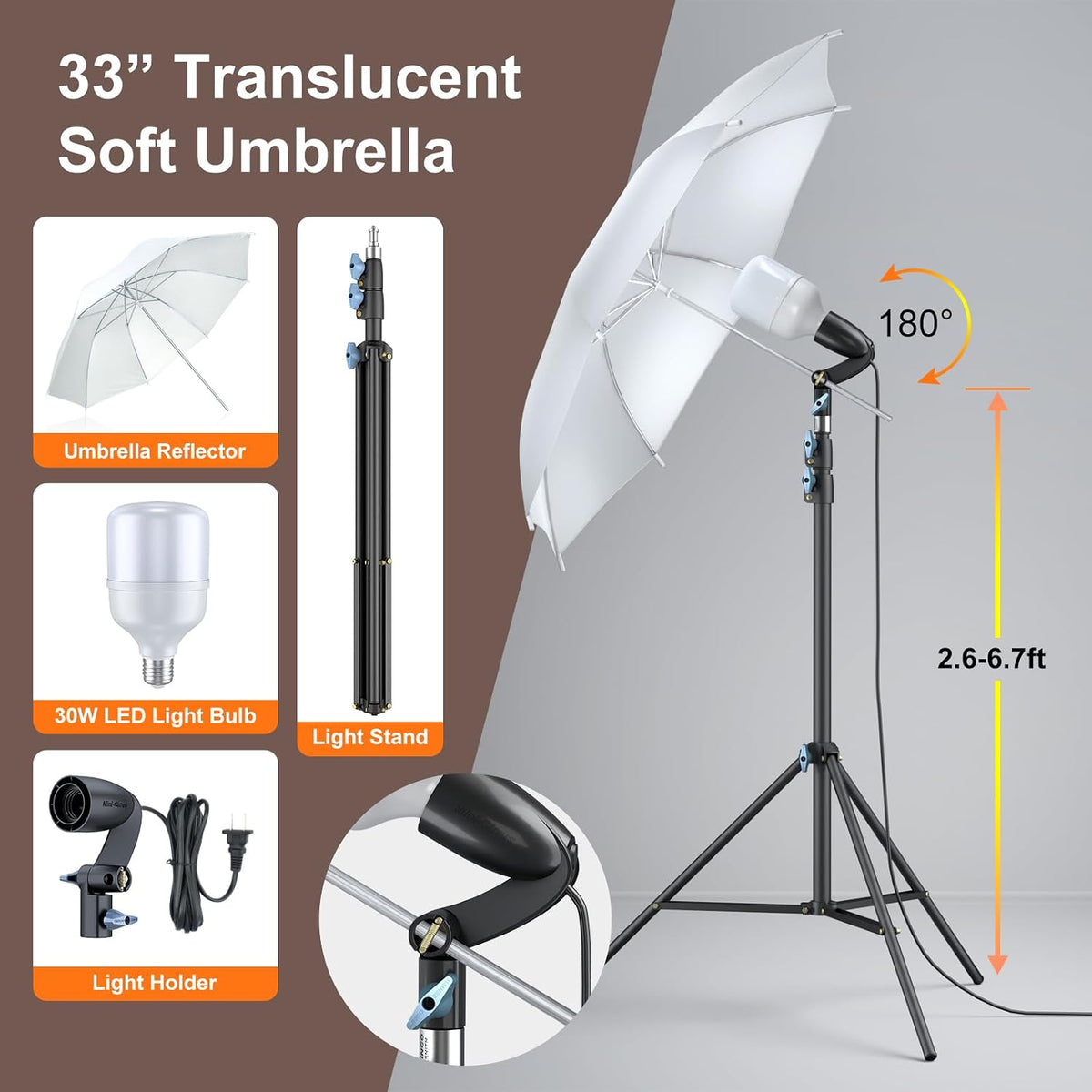 linco lincostore photo video studio light kit am169, package contents