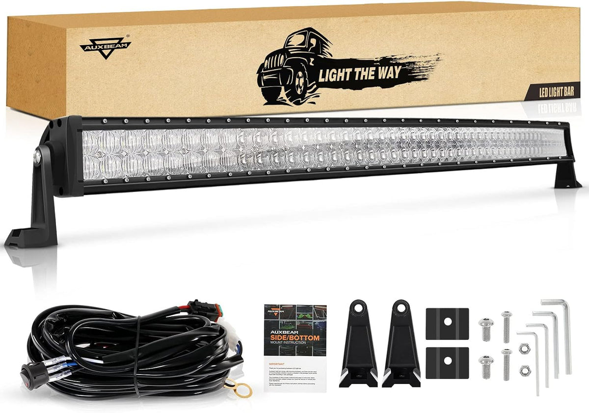 auxbeam 50 inch 288w led light bar curved, main product view