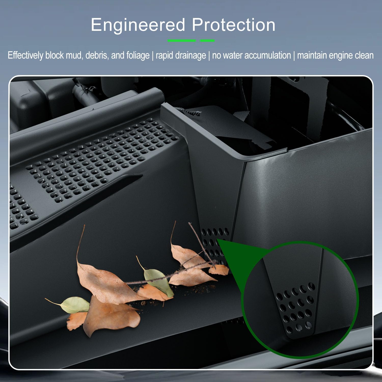 xipoqix Hood Water Barrier Board Compatible with 2022-2026 Ford Maverick Water Guide Grille Channel Barrier Guard Debris Filter Replacement for 2022-2026 Ford Maverick Accessories