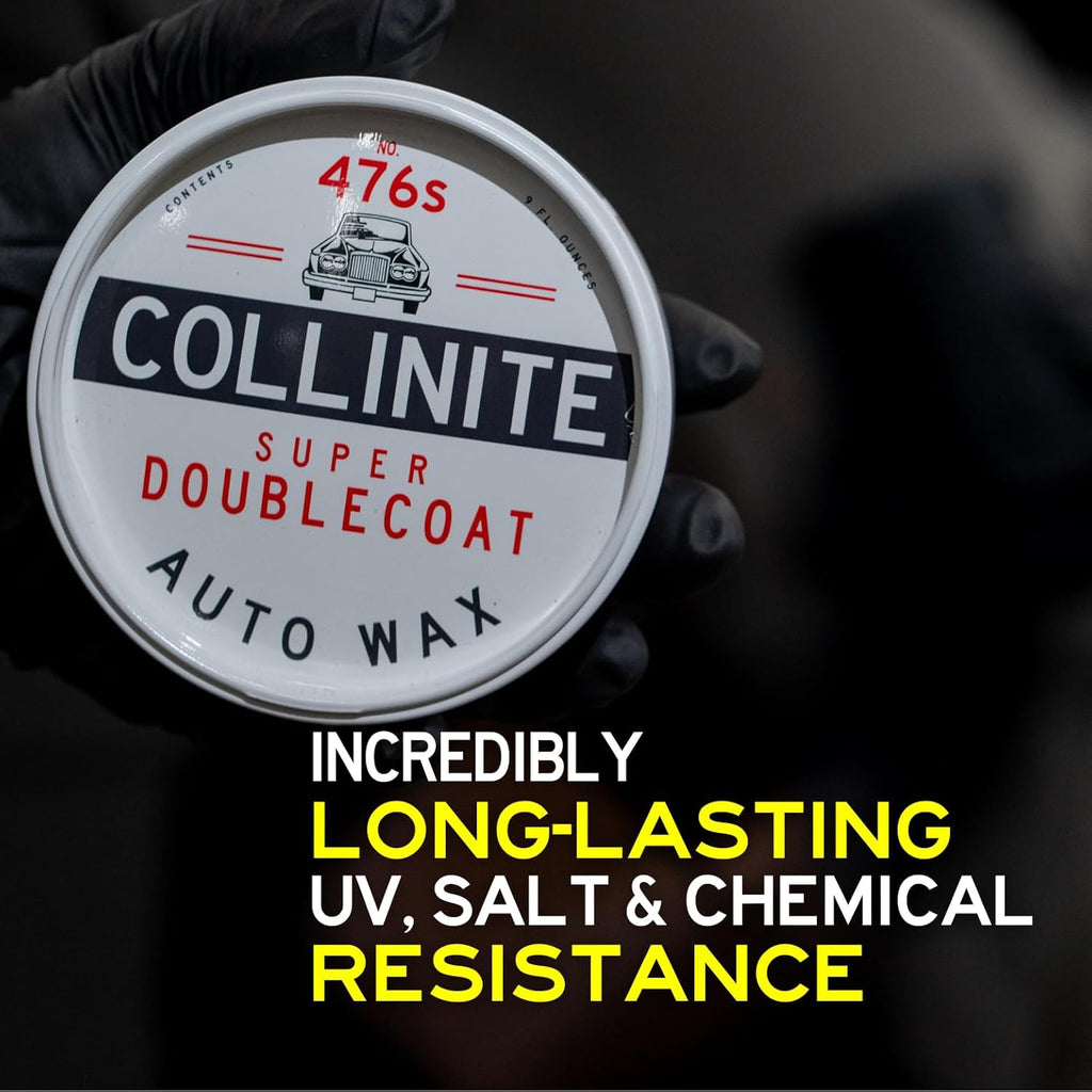 Collinite 476 Super Doublecoat Paste Wax - High Gloss Shine + Ultra Durable Hydrophobic Beading & Long-Lasting Paint Protection for Cars, Trucks, and Motorcycles (9 fl oz) 3 Pack
