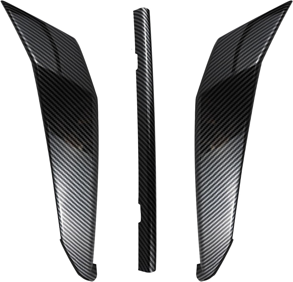 3 PCS Front Grill Frame Cover Trim Compatible with Nissan Sentra S SV SR and Premium Sedan 2020 2021 2022 2023 Front Grille Trim Carbon fiber Accessories (Carbon fiber style)