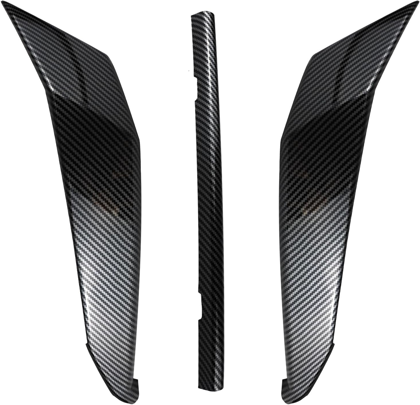 3 PCS Front Grill Frame Cover Trim Compatible with Nissan Sentra S SV SR and Premium Sedan 2020 2021 2022 2023 Front Grille Trim Carbon fiber Accessories (Carbon fiber style)