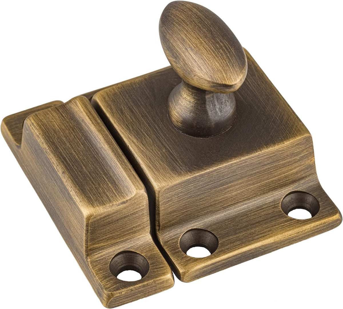 small heavy duty antique brass cabinet door latch, main product view