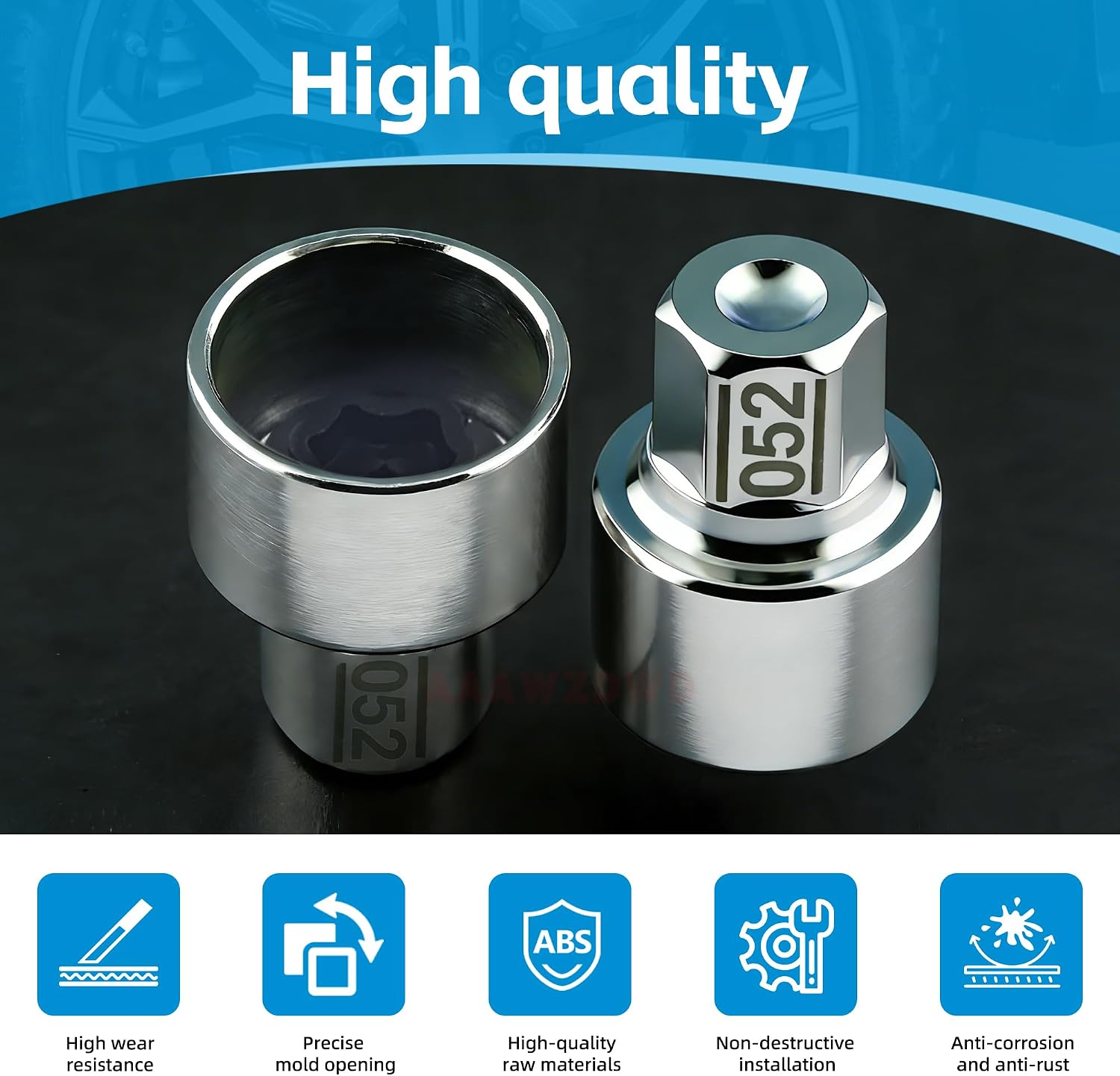#052 Compatible with BMW 1 3 5 7 8 X2 X3 X5 X6 Wheel Lock Key Tire Lug Key | 052 Wheel Locking Nut Key Replacement