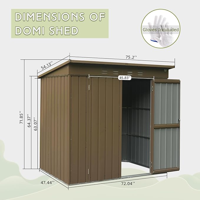 IKERY Metal Storage Shed 6' x 4' - Image 7