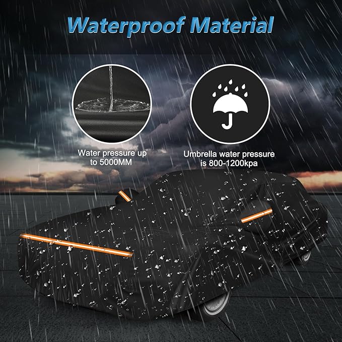 Car Cover for Cadillac Deville 1985-1993 Sedan 4 Door Waterproof All Weather - Image 5