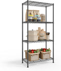 songmics 4-tier storage shelves, adjustable wire shelving unit, main product view