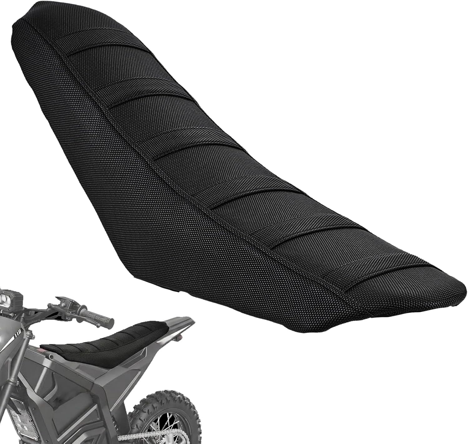 JFG RACING Electric Dirt Bike Seat Cover for Yozma IN10,Non-Slip Edirt Cushion Cover for Yozma in 10 Dirtbike Off-Road Ebike-Black