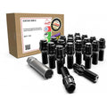 Wheel Accessories Parts 20 Pcs M14 x 1.50 Thread Acorn Seat Spline Lug Bolt Black Finish 28mm Shank Length Car Spline fits Land Rover Range Rover ｜ Volvo S60 S90 XC40 XC60 XC70 XC90 ｜ Older BMW