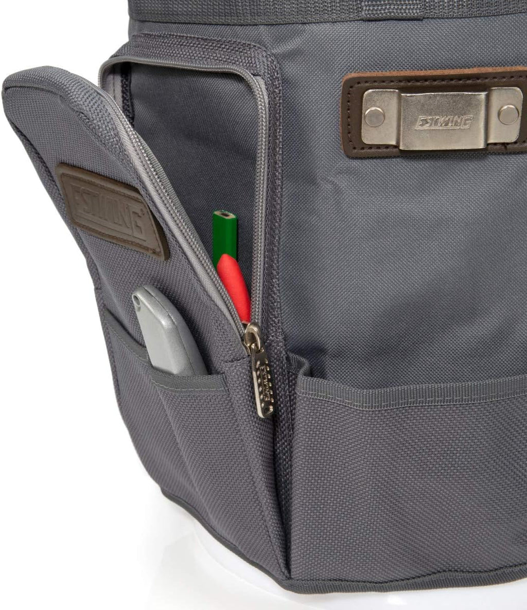 estwing 28-compartment 5-gallon bucket tool organizer/tool bag, durable showing dimensions