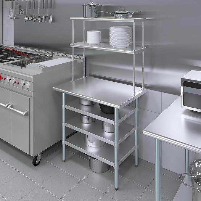 Amgood 24" x 36" Stainless Steel Work Table - Image 4