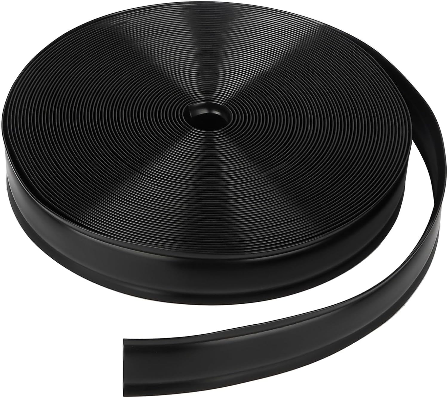 1" RV Vinyl Trim Molding Insert Black,for RV Camper Travel Trailer Screw Cover Gutter Corner Channel Outside Seam roof Edge Track Heavy Duty Trim (50 ft)