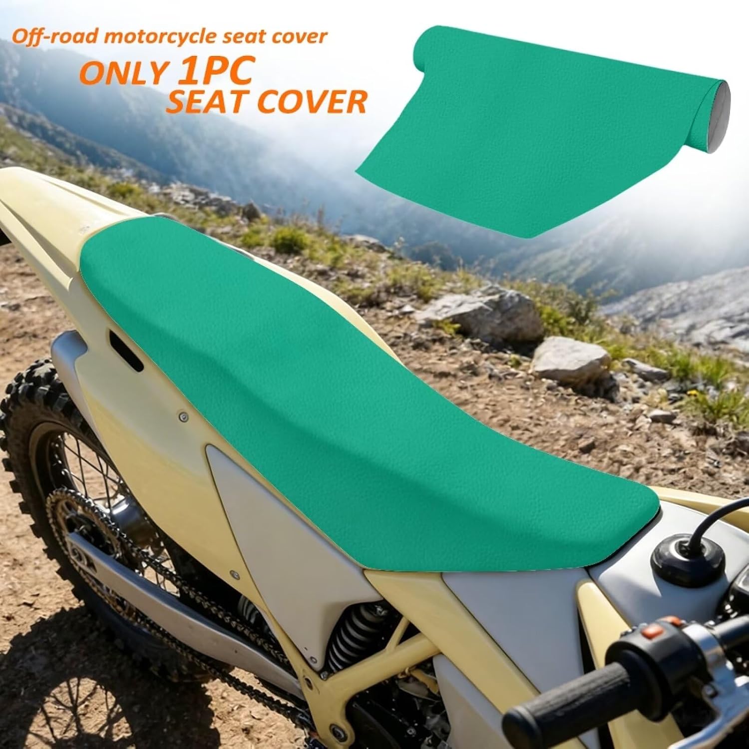 Green Dirt Bike Seat Cover Soft Non-Slip Motocross Enduro Off Road Seat Cover Protection Accessories for CRF CR XR 50cc - 450cc Dirt Pit Bike Dual Sport Enduro Motocross