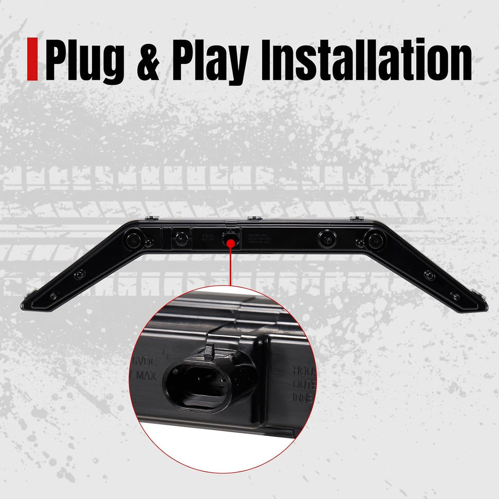 A & UTV PRO Fang Accent Chasing Color Light with RGB for 2020-2024 RZR PRO XP, APP Control LED Signature Center Grill Light for Polaris RZR PRO XP 4/ RZR PRO R/RZR Turbo R Accessories, Replace 2884346