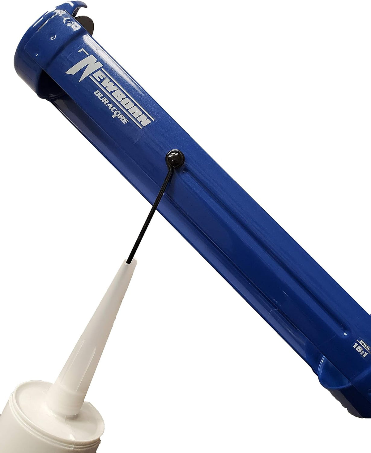 newborn super smooth rod revolving frame caulk gun, side view
