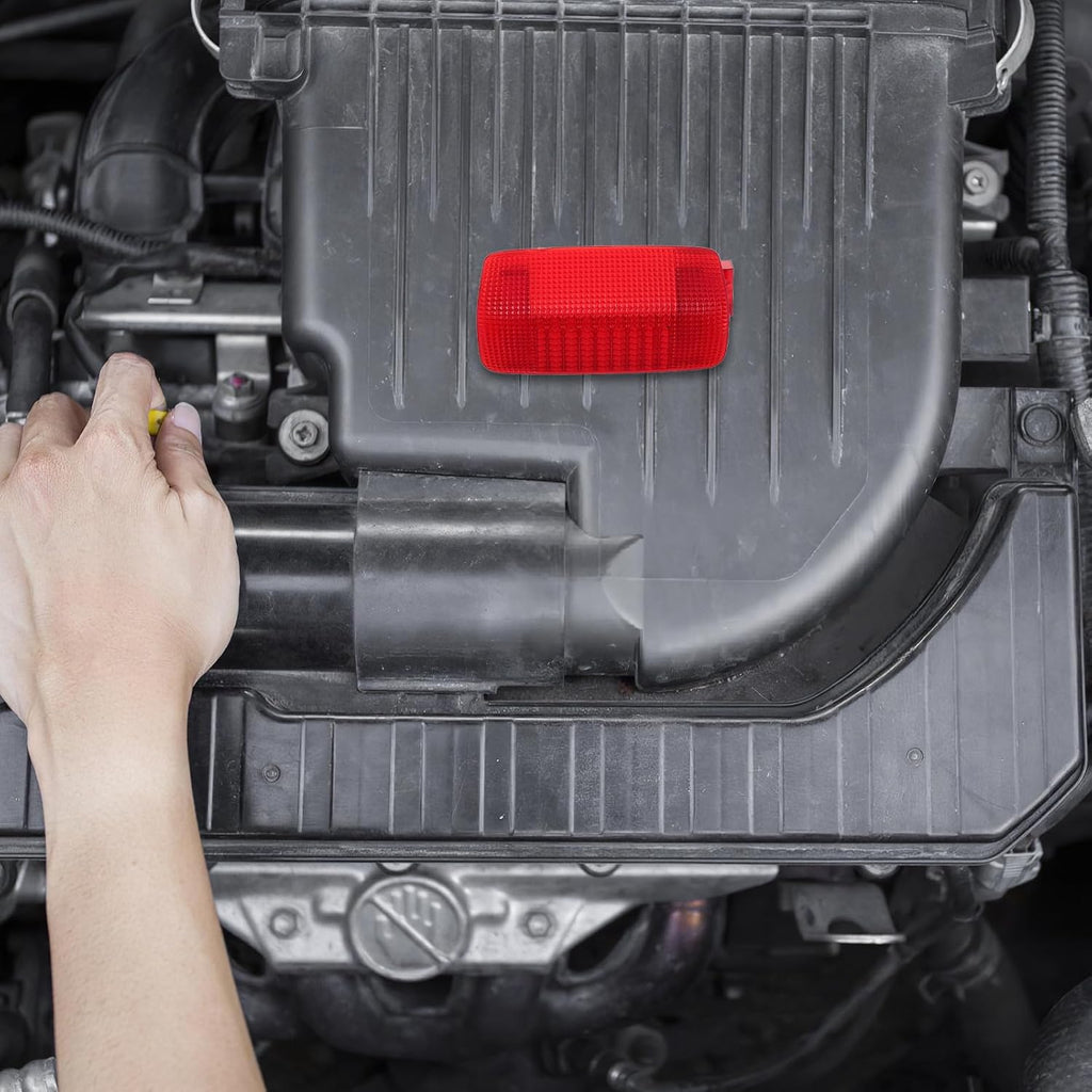Red Plastic Car Door Light Cover with Aesthetic Design and Sturdy Installation for Mid-size Suv Vehicle Side Door Lamp for Enhanced Safety and Style