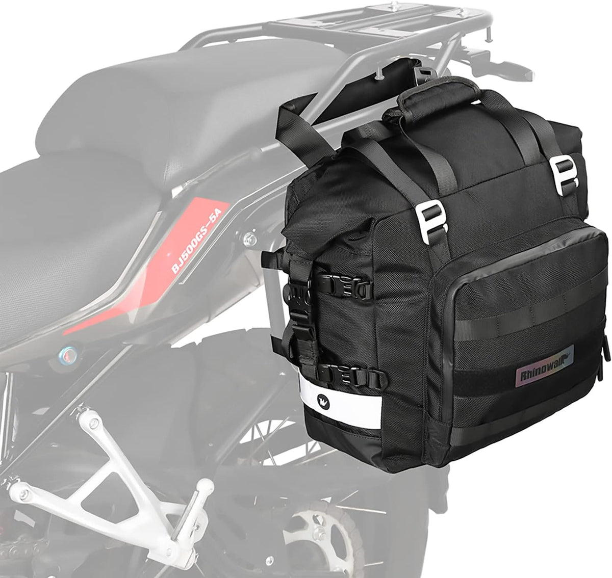 Rhinowalk Motorcycle Saddle Bag Waterproof Motor Pannier Bag Luggage Pack Quick