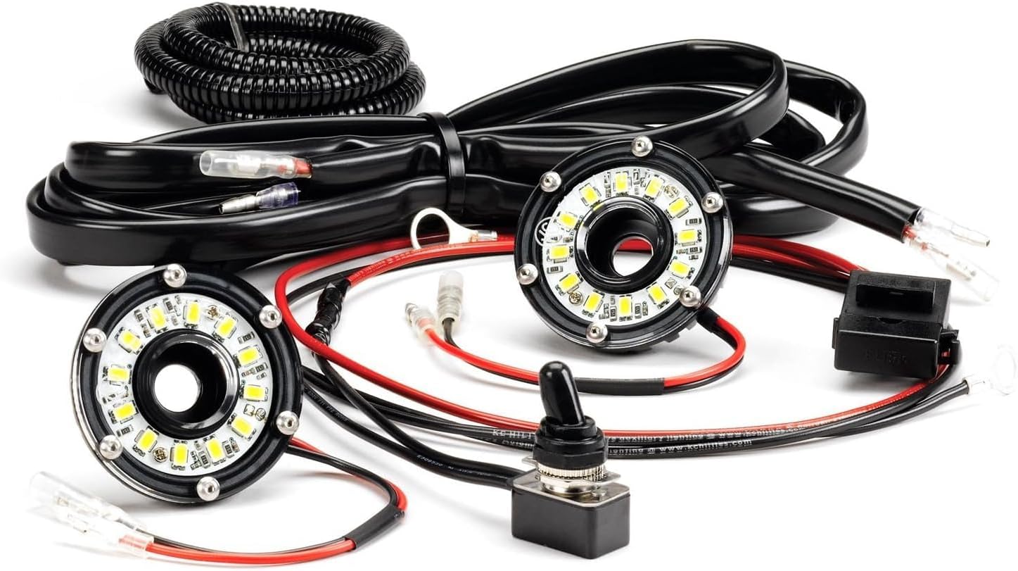 KC HiLiTES 355 Cyclone LED Universal 2-Light Under Hood Wiring Kit