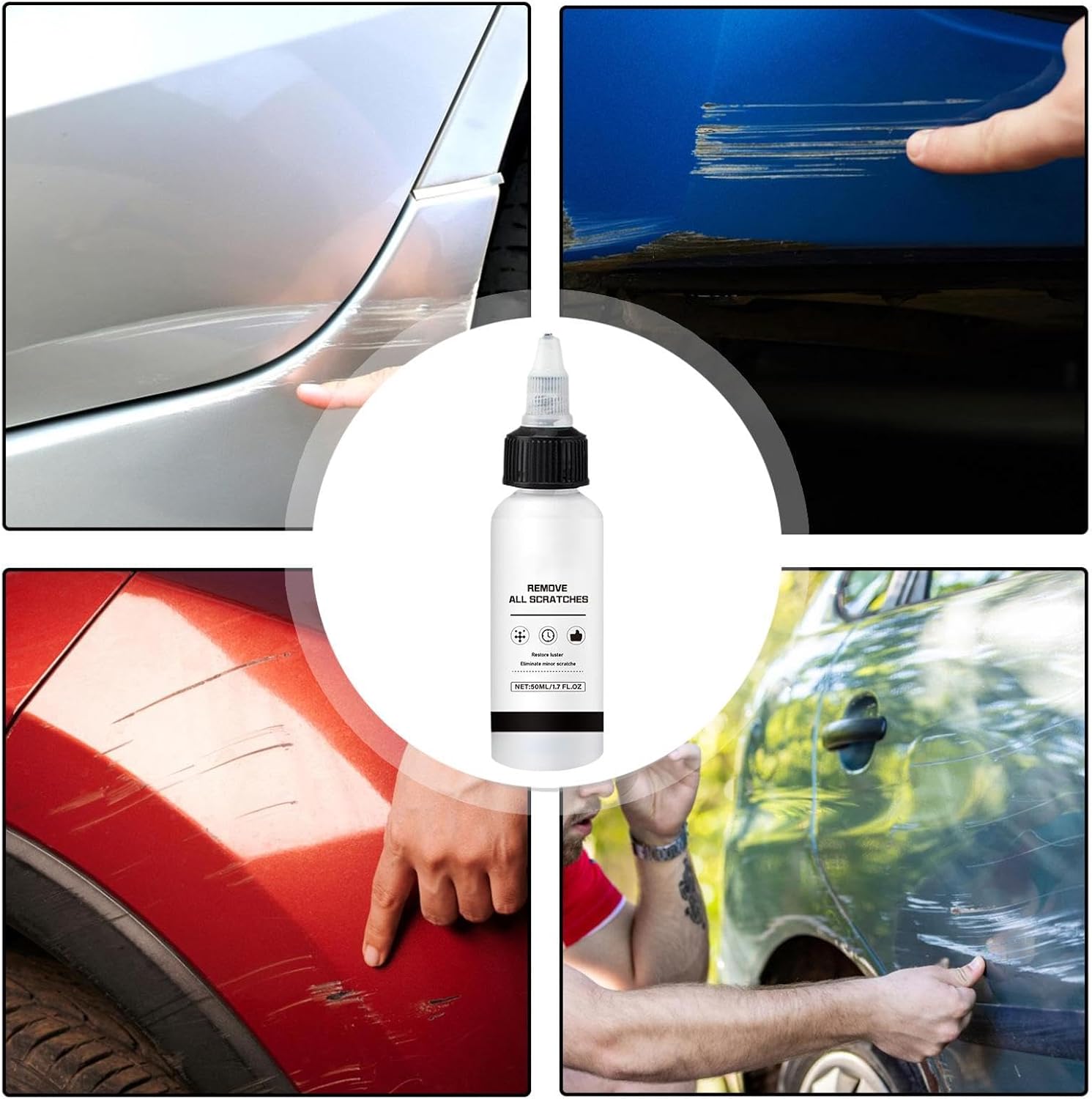 Car Paint Scratch Repair - 50ml Long-Lasting Protection Automotive Maintenance Paste,Vehicles Paint Repair Cream - for Vehicle Trailer RV Truck Automotive Sedan