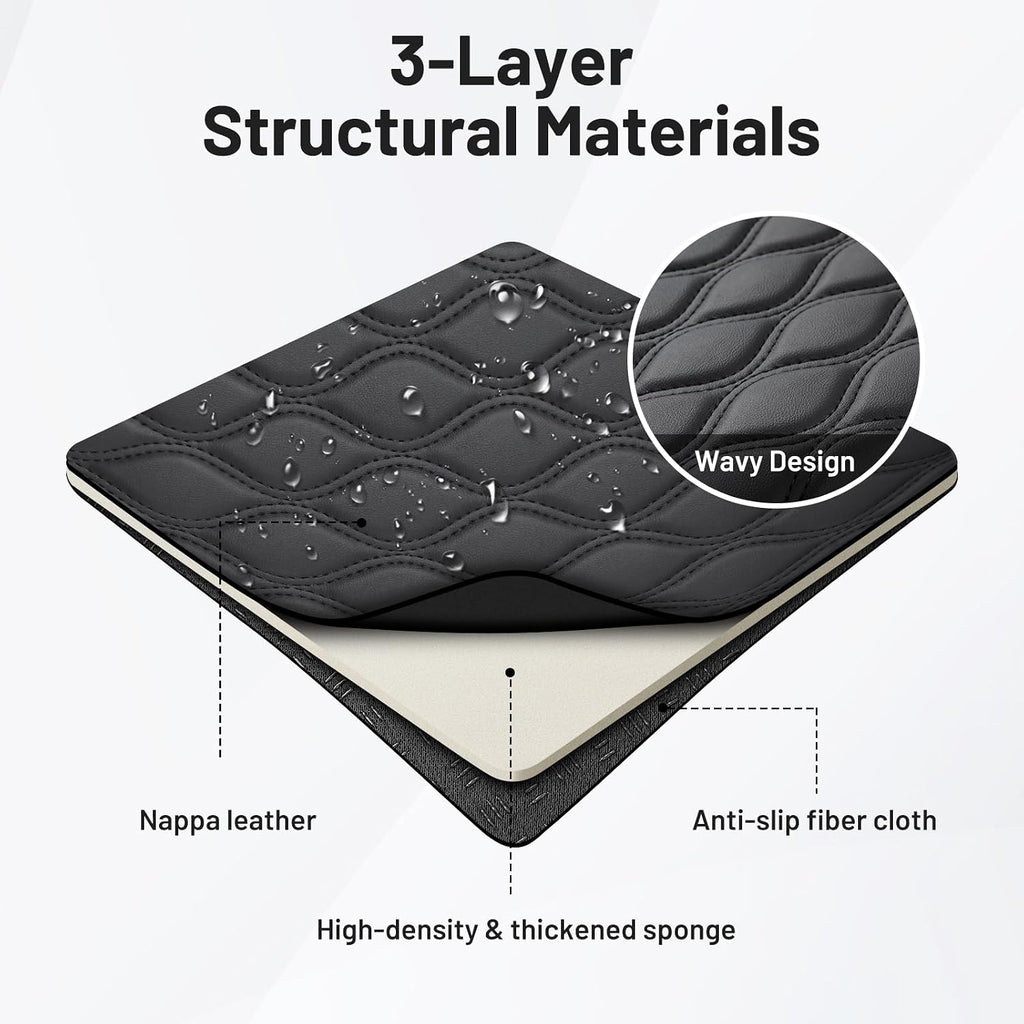 Autorder Center Console Cover for 2019-2025 2026 Dodge Ram 1500/2500/3500 Accessories Armrest Cushion Cover Nappa Leather Middle Console Covers Console Cushion Pad Anti-Scratch(Bucket Seat Only)