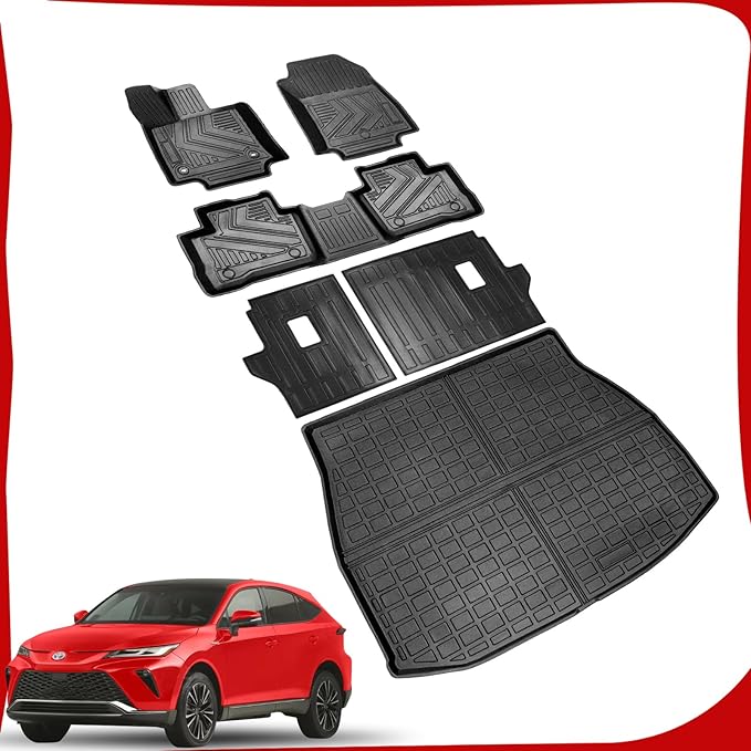 All-Weather Floor Mat Fit for 2021-2025 T-oyota Venza Backrest Mat Cargo Liner by Antsvnn