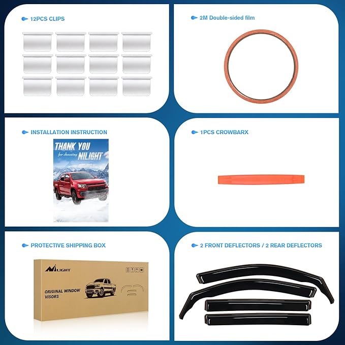 Nilight Vent Window Visors for Volkswagen Tiguan 2018 2019 2020 2021 2022 2023 - Image 6