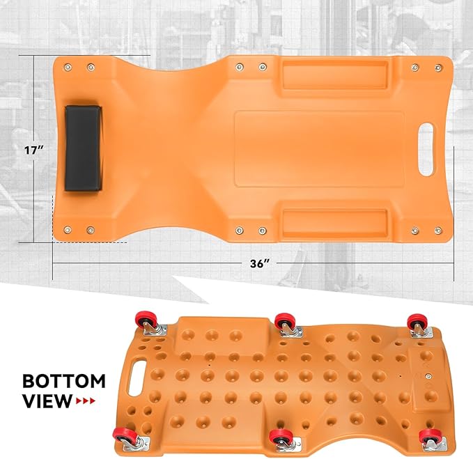 Auto Dynasty 36 Inches Mechanic Creeper, Automotive Garage Repair Low Profile - Image 7