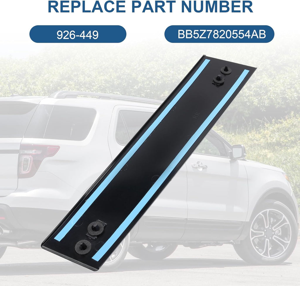 B Pillar Molding Trim 926-449 Front Right Passenger Side Door Applique Replacement for Ford Explorer 2011-2016 BB5Z7820554AB Gloss Black