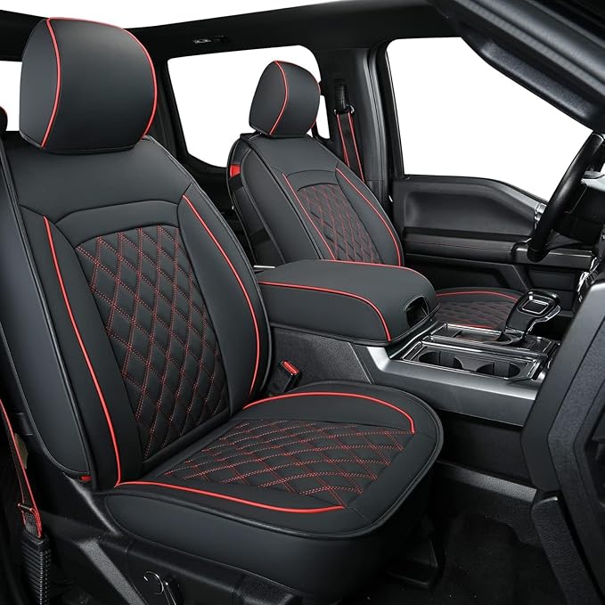 LUCKYMAN CLUB F150 Faux Leather Seat Covers Fit by LUCKYMANCLUB