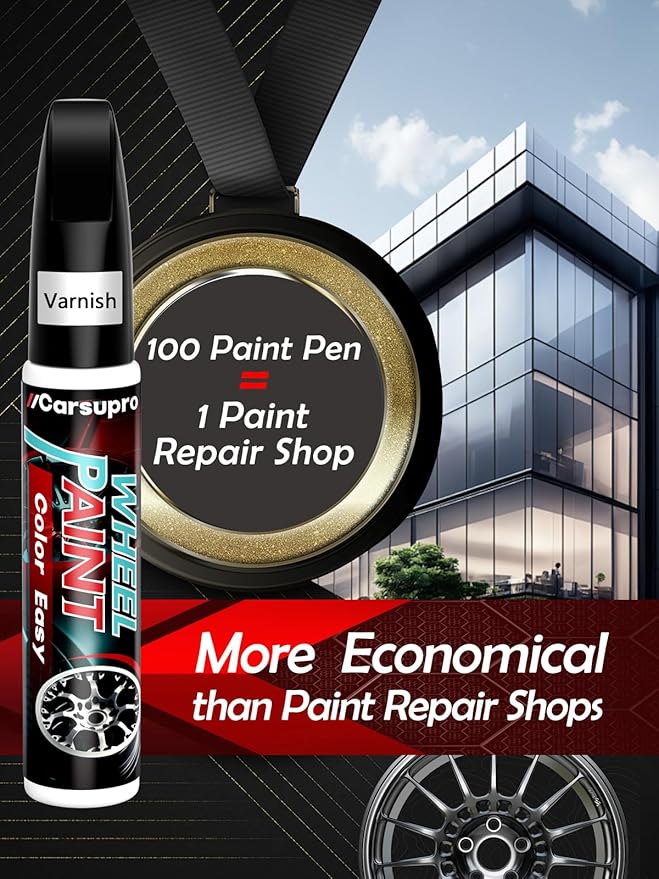 Black Rim Touch Up Paint. Wheel Scratch Repair Pen. Car Rim Paint Pen Quick And - Image 4
