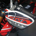 labelbike - 3D Stickers Motorcycle Handguards Protection and Decoration in Resin Compatible with Ducati HYPERMOTARDd 950 SP 2019-2024 Color Carbon Grey Red