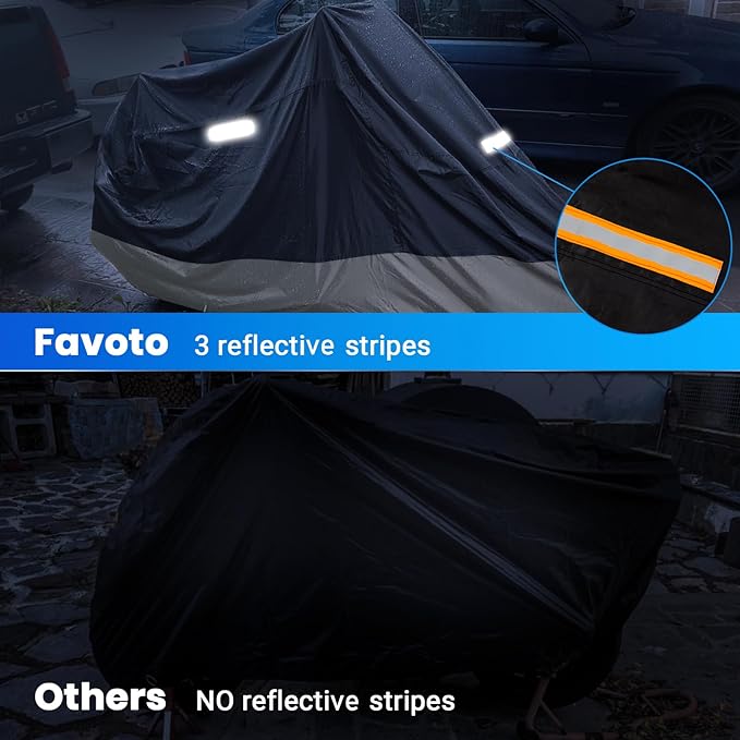 Favoto Motorcycle Cover Waterproof Outdoor - Image 6