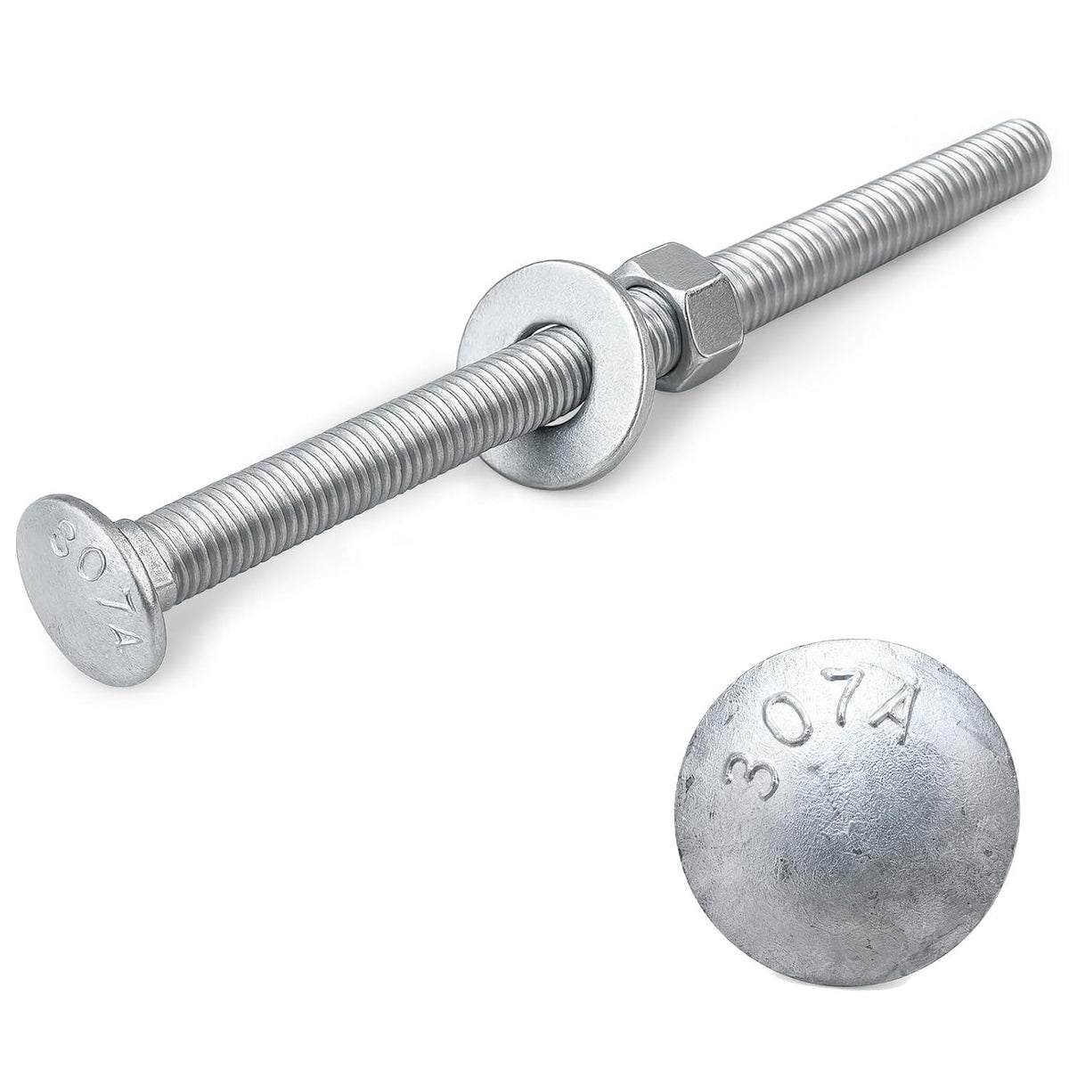 3/8" x 6-1/2" carriage bolt kit 50 pack, main product view