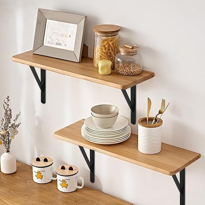 6 Pack L12 x H 8" Black Heavy Duty Shelf Brackets - Image 7