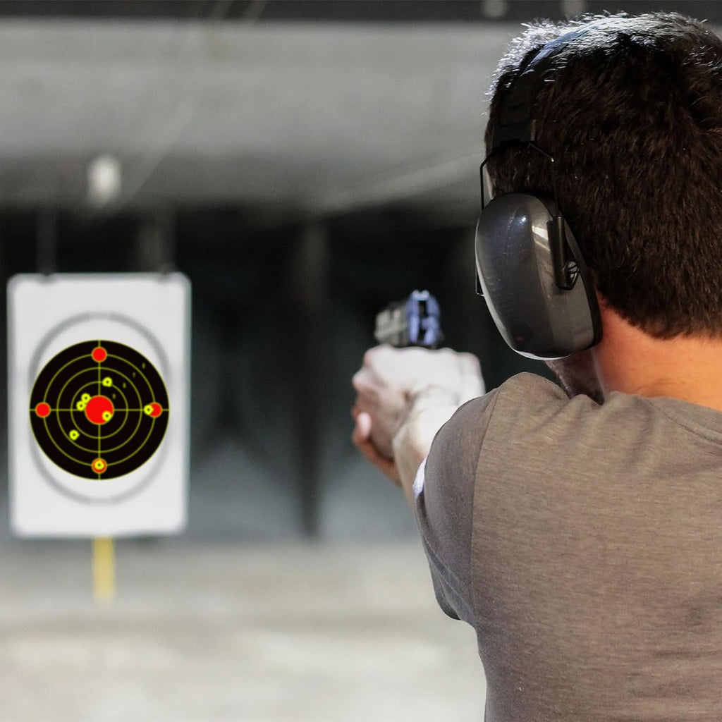 12x12 inch splatter adhesive targets, reactive shooting stickers, package contents