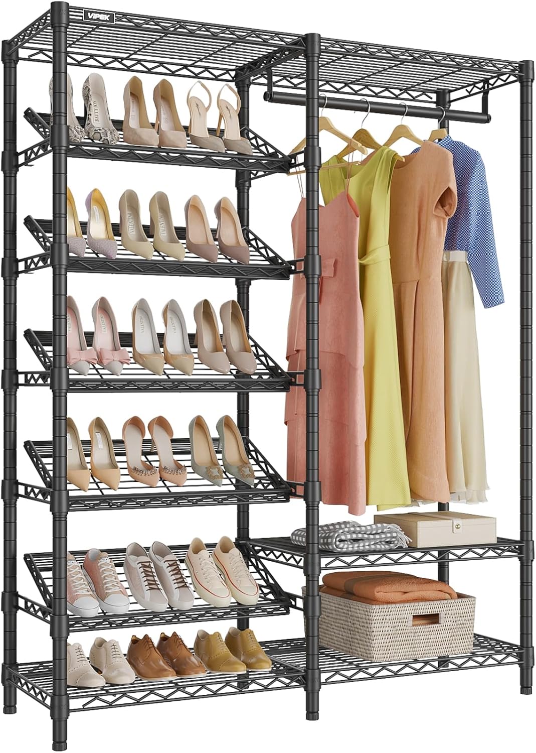 vipek s20 heavy duty clothes rack with 7-tiers, main product view