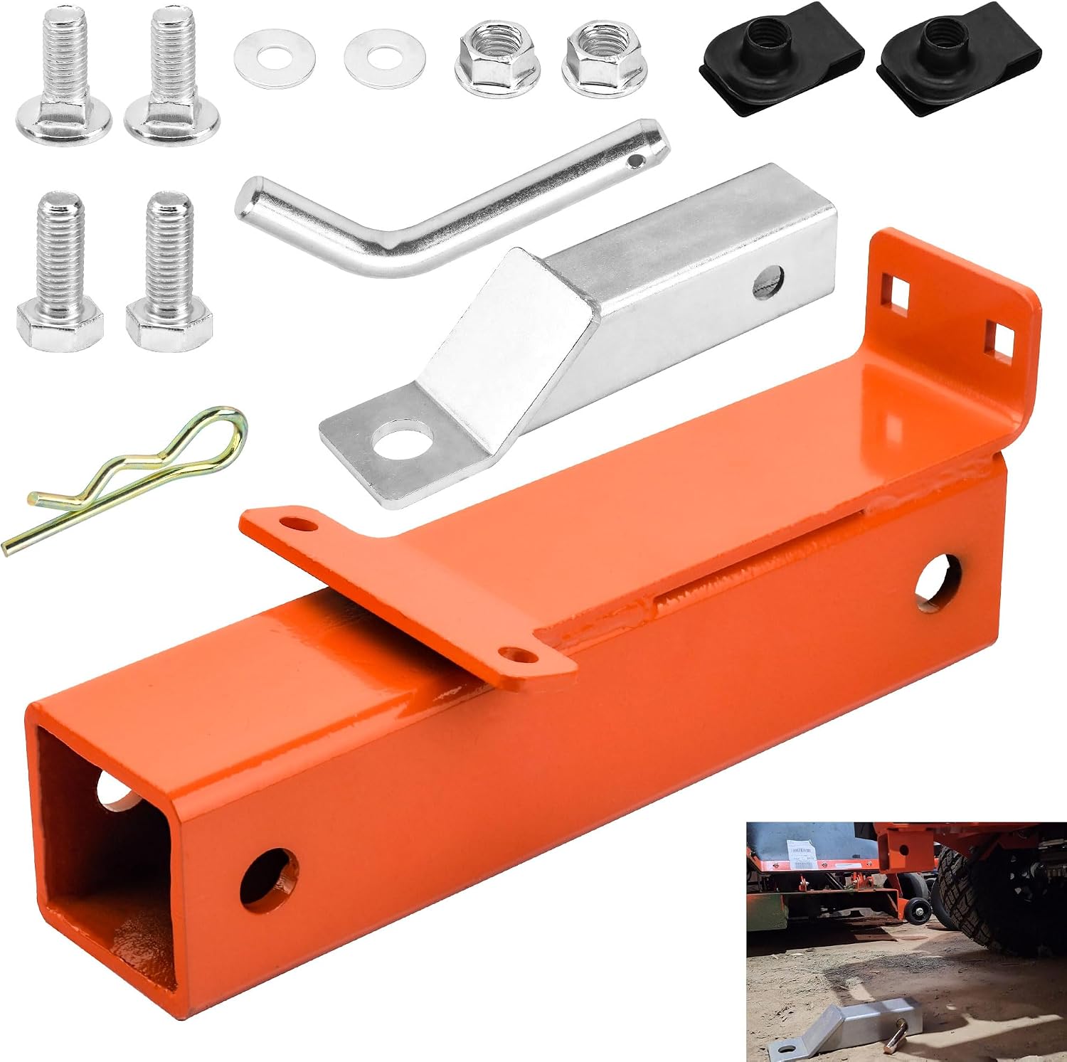 Heavy-Duty 093-1129-00 2" Rear Hitch Assembly Compatible with Bad Boy Mowers Rebel, Rogue & Renegade Models