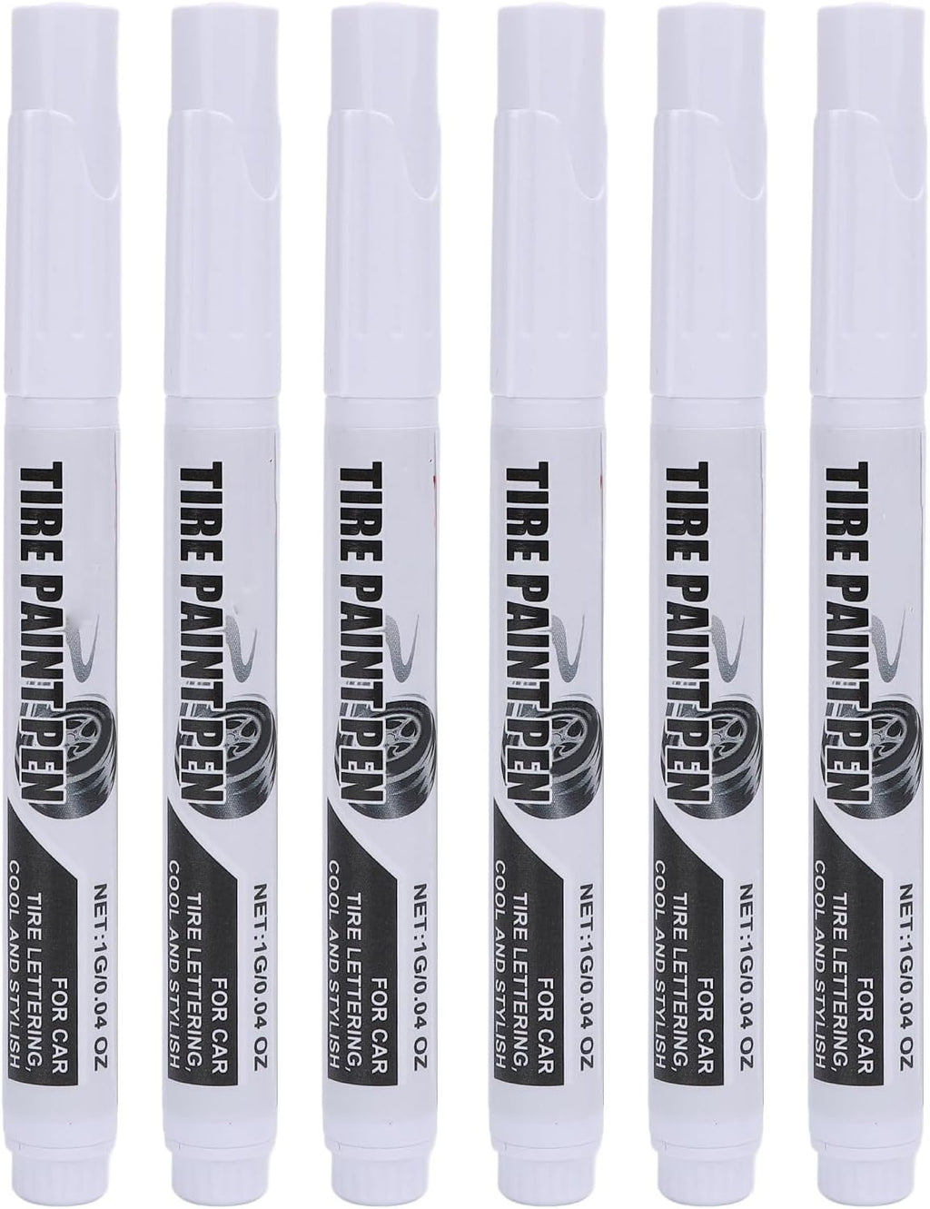 Brrnoo Tire Paint Marker White Long Lasting Tire Lettering Precise Outline for Car Tires