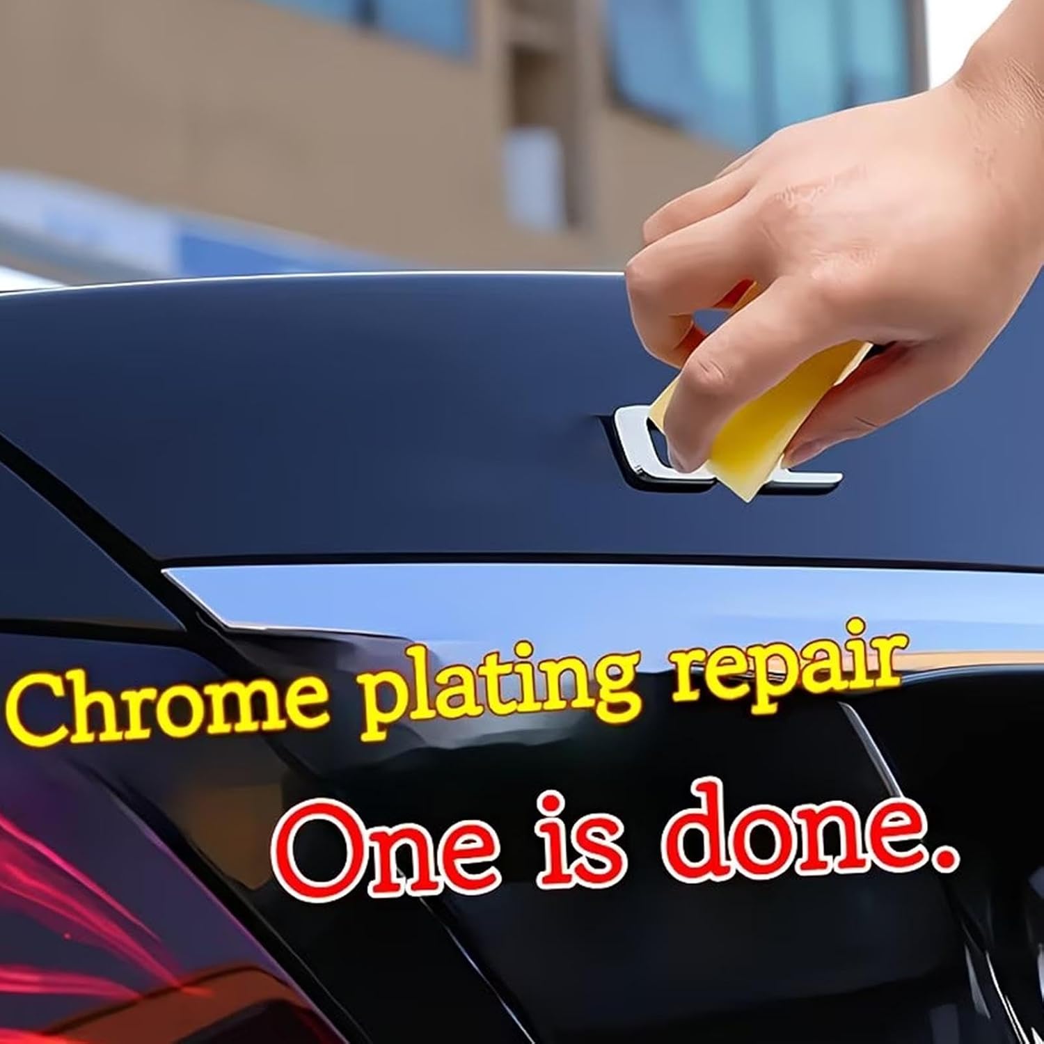 Shiny Chrome Cleaner - 50g Oxidation Removal Paste, Scratch Repair Sponge Applicator, Vehicle Tire Rim Protection, Automotive Detailing Tool, Metal Cleaner for SUV, Truck, Boat, RV