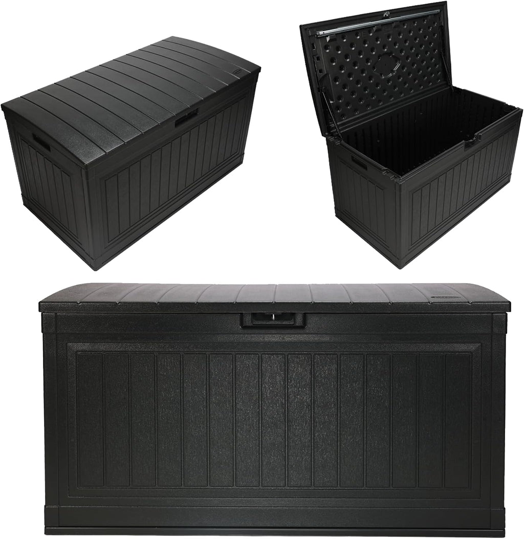 suncast 80 gal, large outdoor patio deck box, main product view
