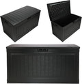 suncast 80 gal, large outdoor patio deck box, main product view