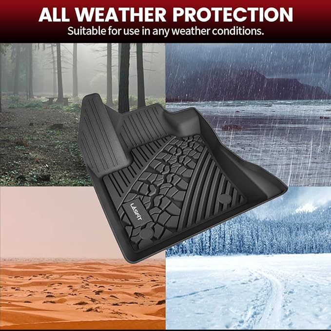 LASFIT Floor Mats for Jeep Compass 2017-2025 All Weather TPE Custom Fit Car - Image 7