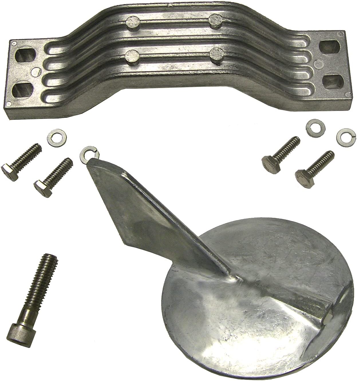 Aluminum Anode Kit For Yamaha 150 - 200 HP Counter Rotating W/Hardware Replaces Yamaha 6G5-45251-01A, 6K1-45371-02A, Quicksilver 8m6007990, Seachoice 95201, Tecnoseal 21102AL, Martyr CMY150CRKITA