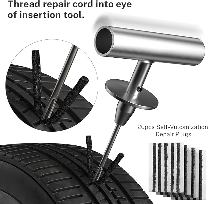 Flat Tire Repair Kit with Plugs 31 Pcs - Image 5