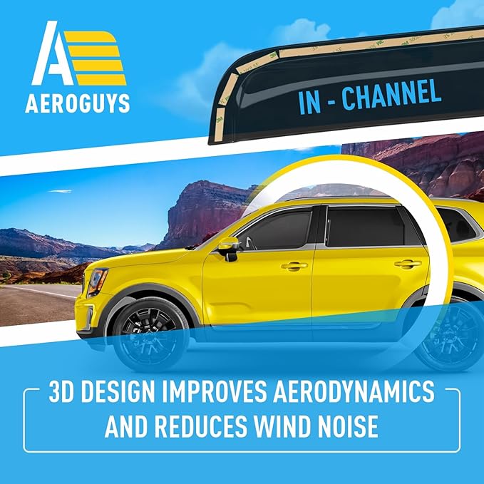 Extra Durable Window Deflectors in-Channel Window Visors Rain Guards Fit - Image 5