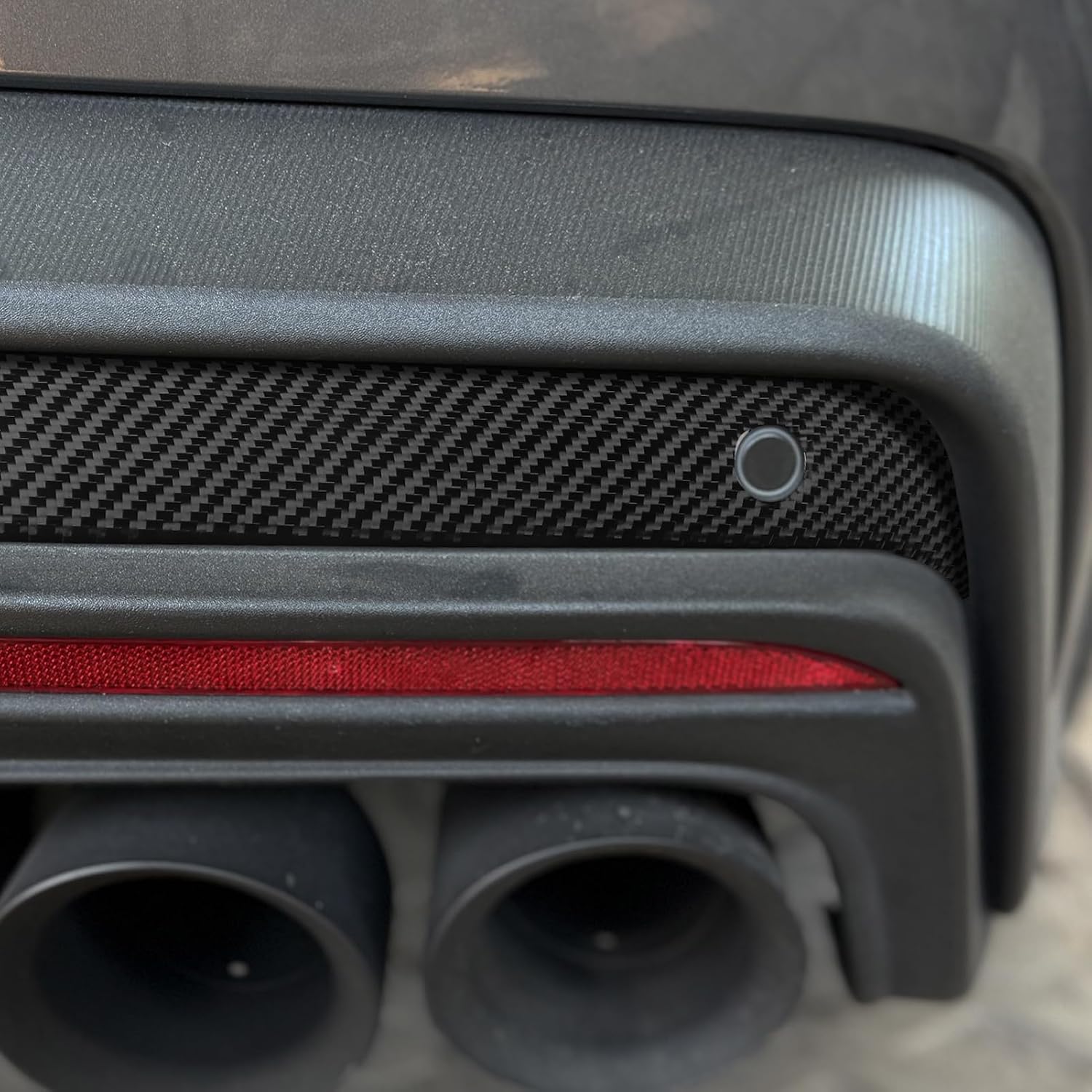 Tail Light Cover Trim Rear Brake Light Cover Trim Compatible with Ford Mustang 2024 2025 Accessories Black Real Carbon Fiber Exterior Accessories 2pcs
